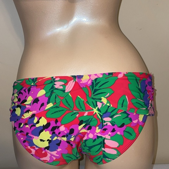 Aerie women’s bikini 34c medium top halter underwire bottom red floral - Picture 6 of 11